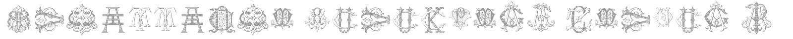 Intellecta Monograms Random Samples Five font preview